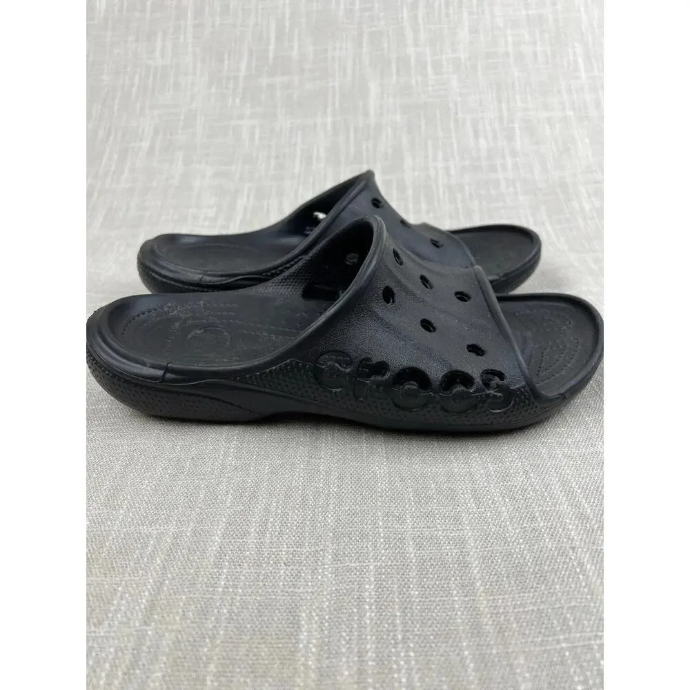 Stylish‎ Black Crocs Slide Sandals M9 W11